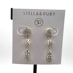 Stella & Ruby Rhinestone Embellished Earrings